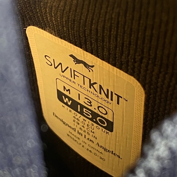 Wolf & Shepherd SwiftKnit Derby Shoes  Blue Knit Dress Casual Unisex Men 13/ W15